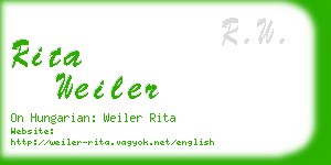 rita weiler business card